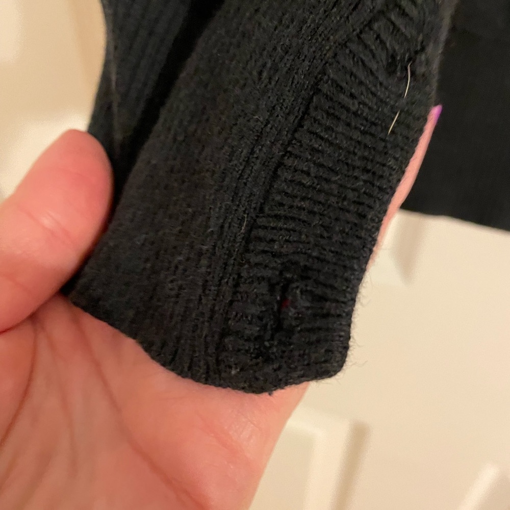 Black Macy’s Button Down Cropped Sweater - image 4